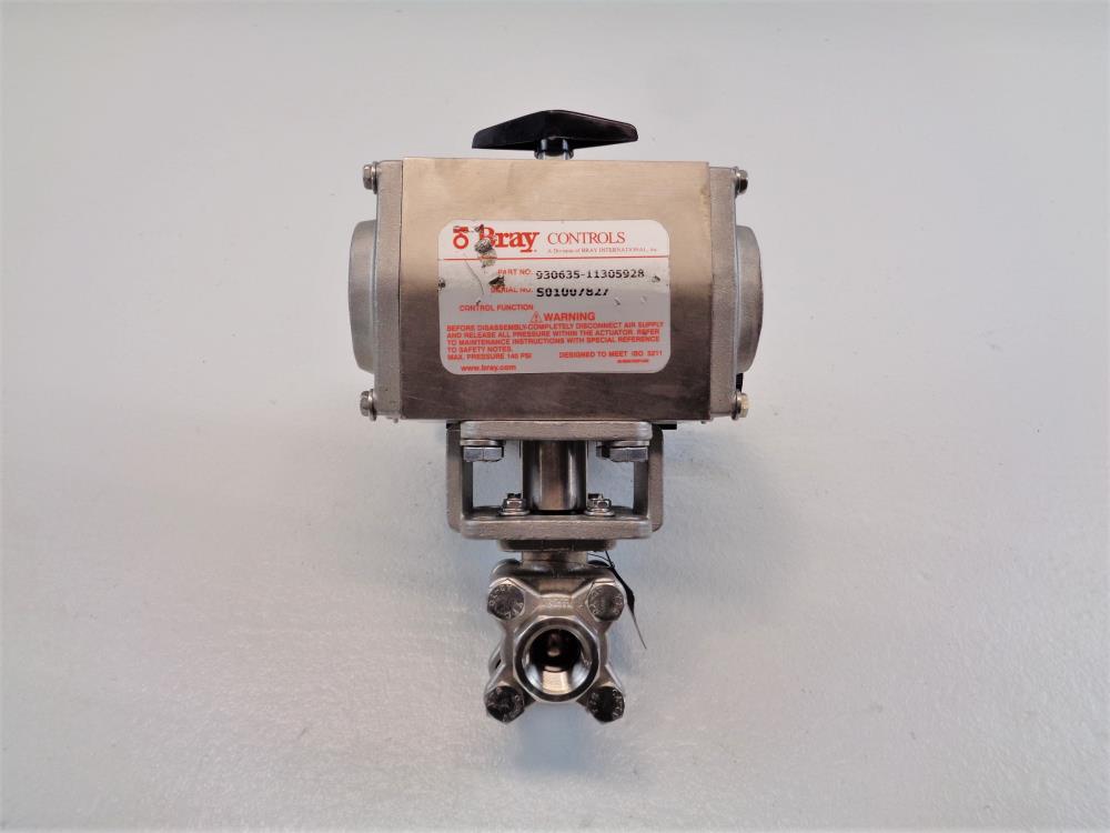 FlowTek 1/2" NPT 316SS Ball Valve Series 7000 w/ Bray Actuator 930635-11305928